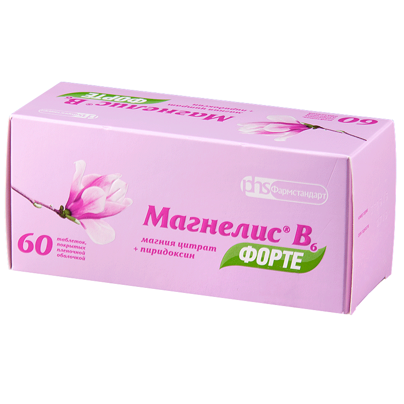 Магнелис B6 форте таб. п.п.о. 100мг+10мг №60