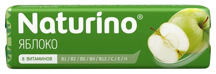 Натурино пастилки с вит и натуральным соком яблоко 4,2г №8