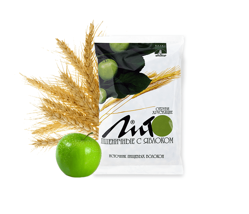 Отруби Лито хрустящие пшеничные с Ca яблоко 200г